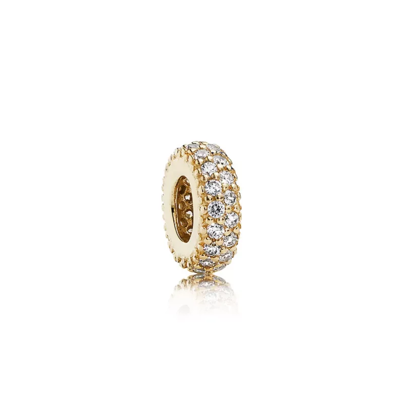 (afbeelding voor) PANDORA Abstracte Gouden Spacer Met Zirkonia 750835CZ