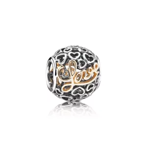 (afbeelding voor) PANDORA Love Silver Bedel With 14K - 791425