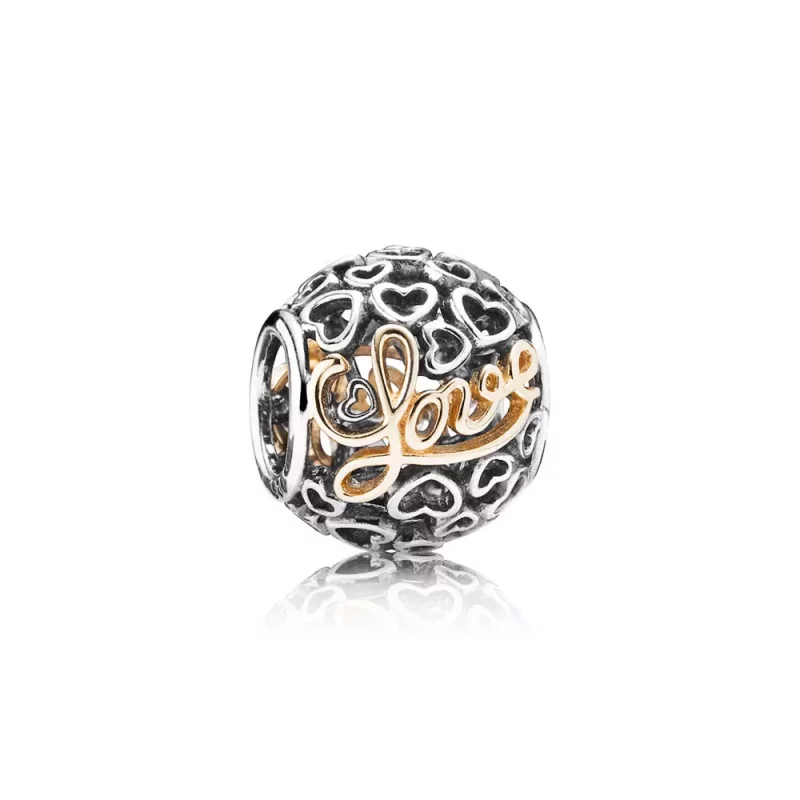 (afbeelding voor) PANDORA Love Silver Bedel With 14K - 791425