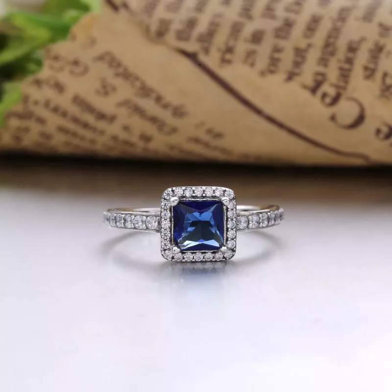 (afbeelding voor) PANDORA Ring Tijdloze Elegantie Blauw 190947NBT - Bekijken 2