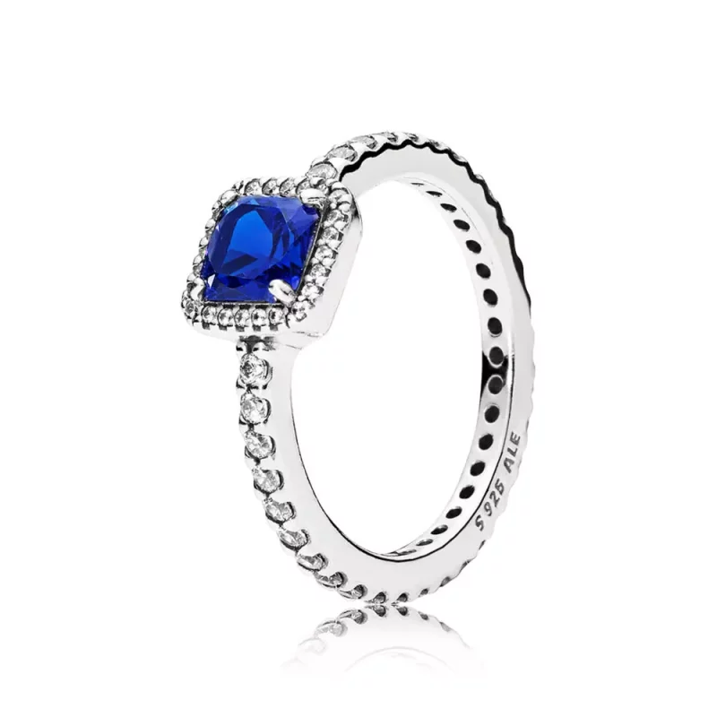 (afbeelding voor) PANDORA Ring Tijdloze Elegantie Blauw 190947NBT