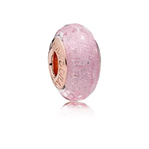(afbeelding voor) Pandora Rose Roze Glinsterende Murano Glas Bedel 781650