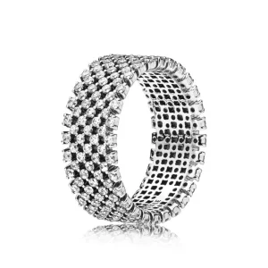 (afbeelding voor) Pandora Zilveren Heraldische Cheque Ring 197695CZ