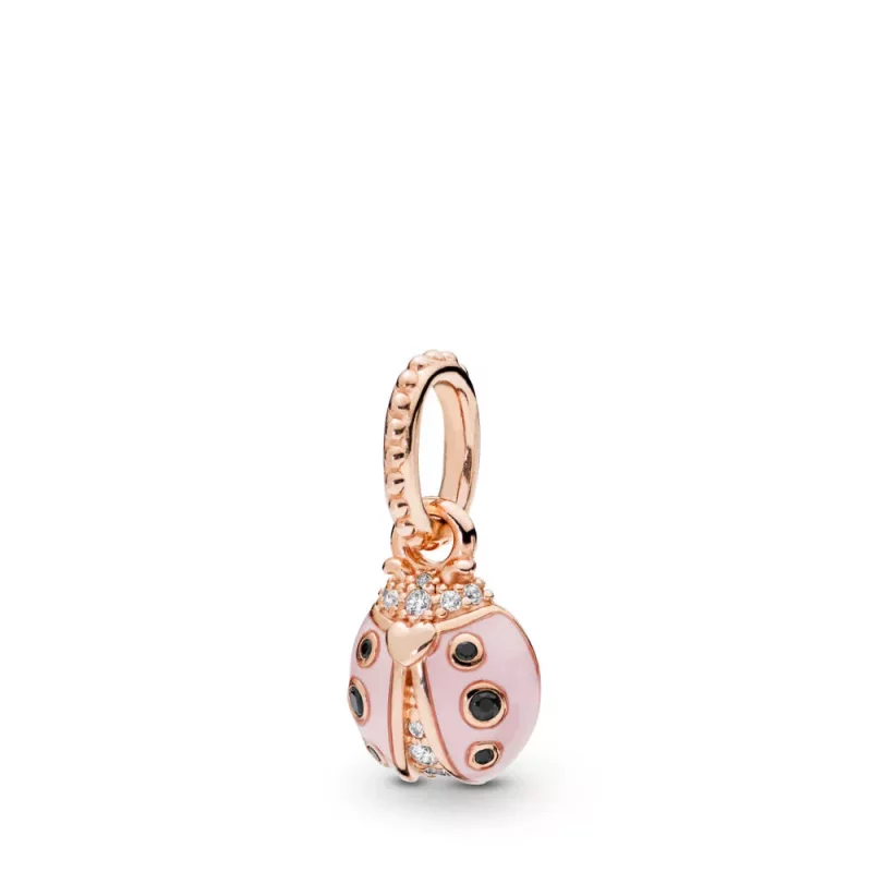 (afbeelding voor) Pandora Rose Lucky Pink Lieveheersbeestje Hanger 387909En160