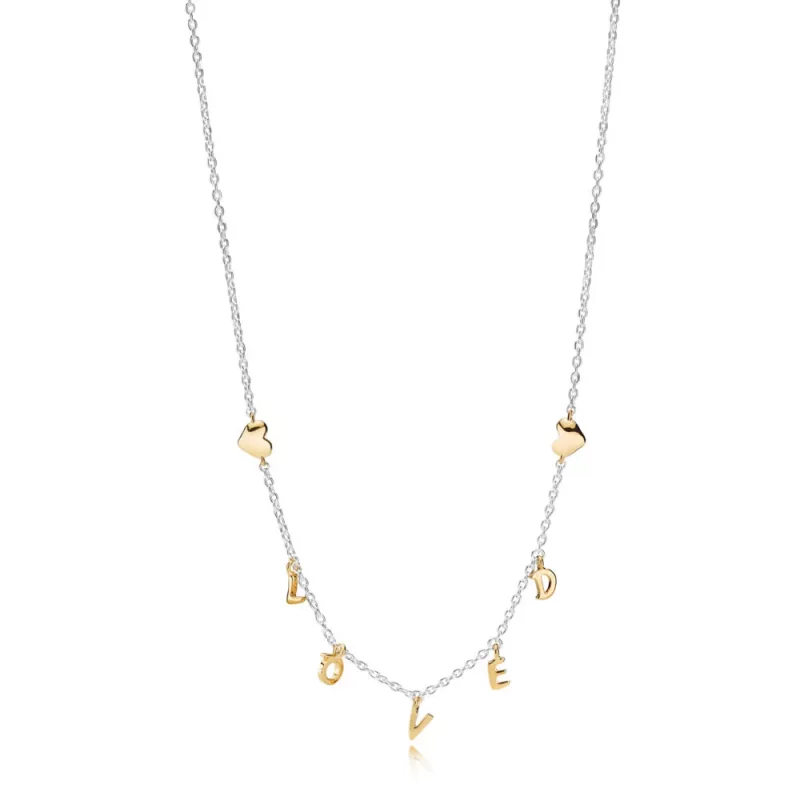 (afbeelding voor) Pandora Shine Loved Script Ketting 367818