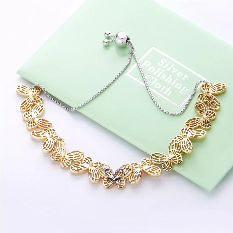 (afbeelding voor) Pandora Shine Opengewerkte Vlinders Glijden Armband 567957 - Bekijken 3