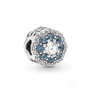 (afbeelding voor) Pandora Zilveren Blauwe Fonkeling Bloem Bedel 797851Nmb