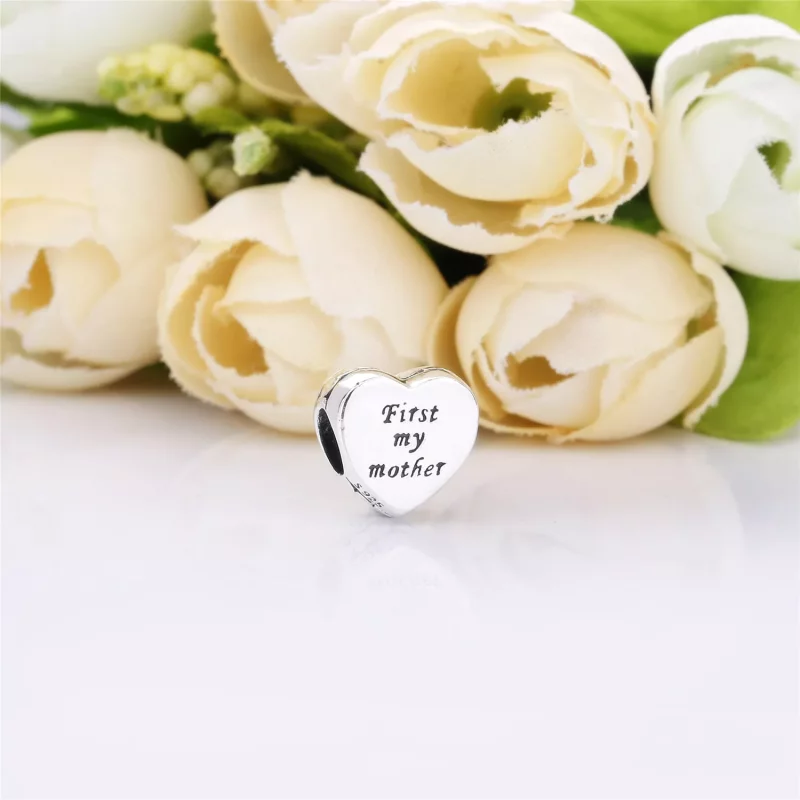 (afbeelding voor) Pandora Zilveren "First My Mother" Hart Bedel 791518 - Bekijken 2