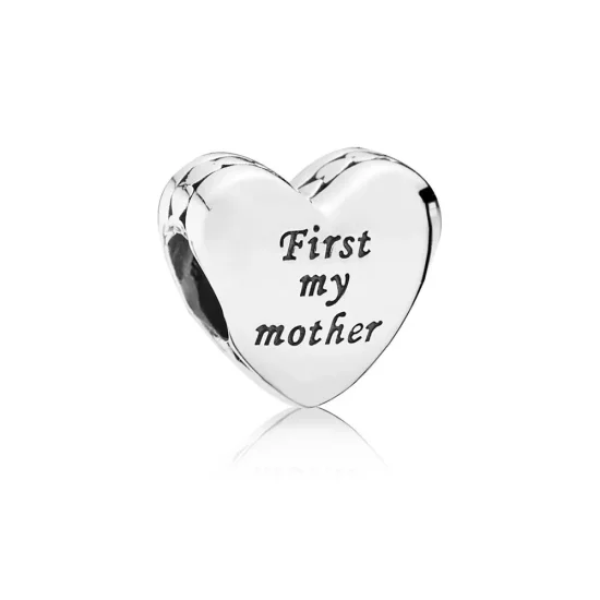 (afbeelding voor) Pandora Zilveren "First My Mother" Hart Bedel 791518