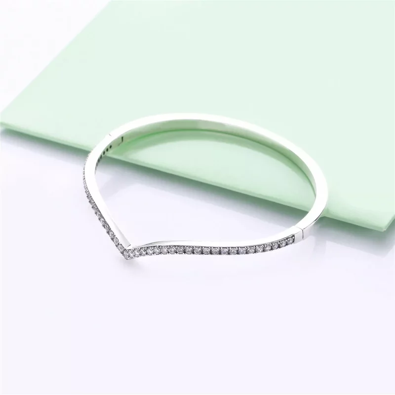 (afbeelding voor) Pandora Zilveren Glinsterende Wens Bangle 597837CZ - Bekijken 2
