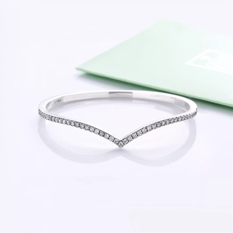 (afbeelding voor) Pandora Zilveren Glinsterende Wens Bangle 597837CZ - Bekijken 3