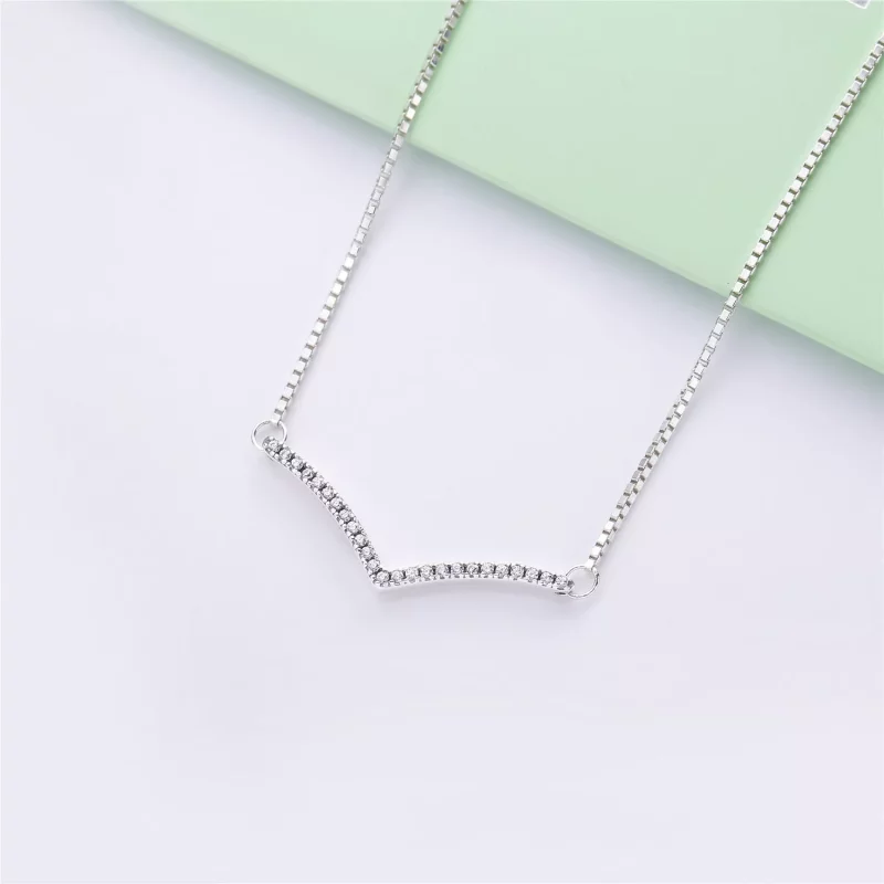 (afbeelding voor) Pandora Zilveren Glinsterende Wens Ketting 397802CZ - Bekijken 2