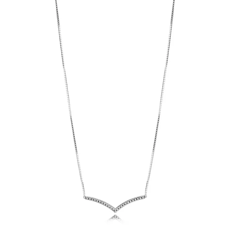 (afbeelding voor) Pandora Zilveren Glinsterende Wens Ketting 397802CZ
