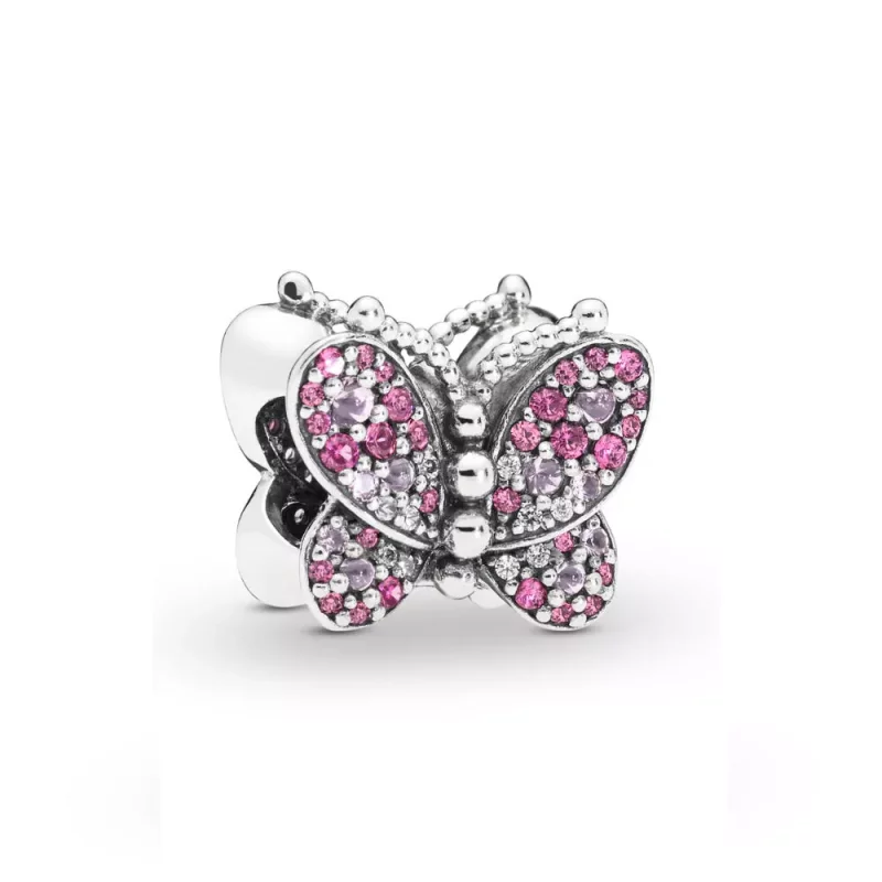 (afbeelding voor) Pandora Zilveren Oogverblindende Roze Vlinder Bedel 797882Nccmx
