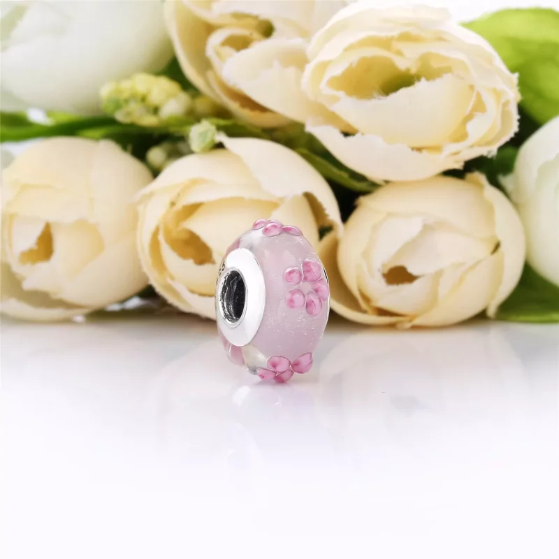 (afbeelding voor) Pandora Zilveren Roze Bloemglas Bedel 797901 - Bekijken 2