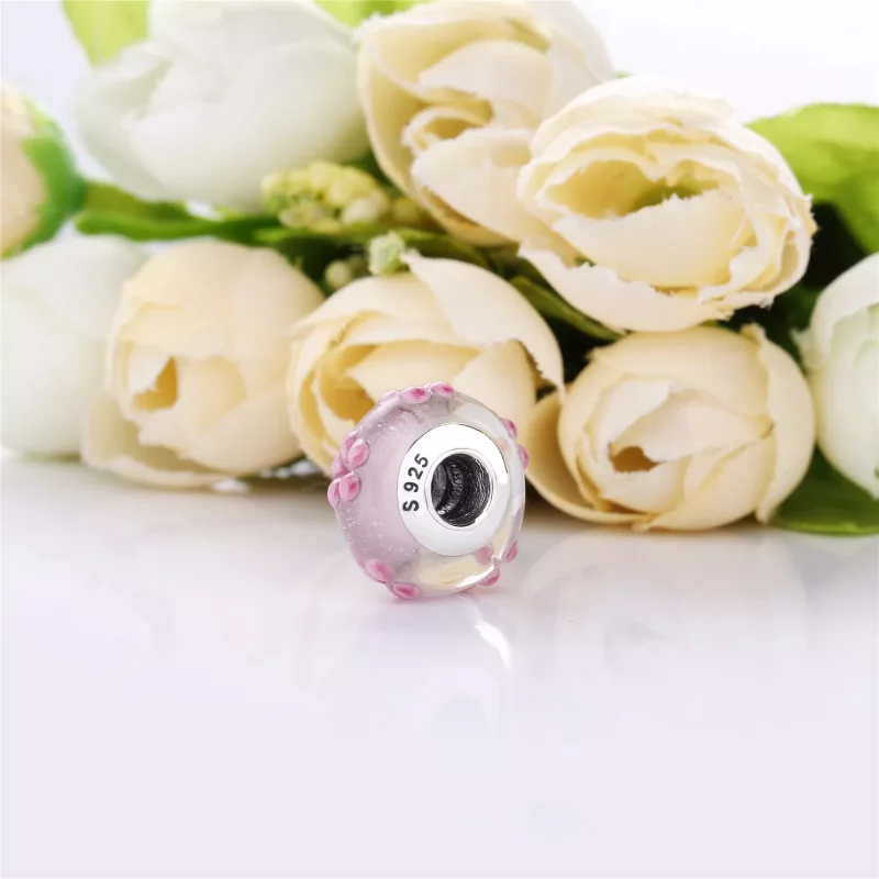(afbeelding voor) Pandora Zilveren Roze Bloemglas Bedel 797901 - Bekijken 3