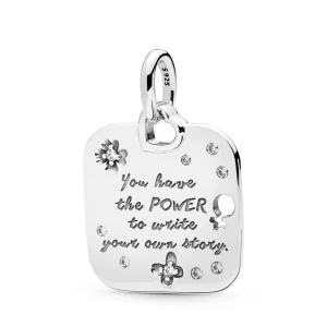 (afbeelding voor) Pandora Zilveren Vrouwelijke Empowerment Motto Hanger 397916CZ