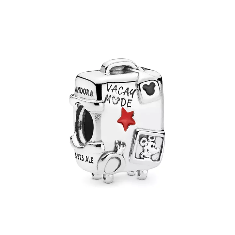 (afbeelding voor) Pandora Bedel, Mickey En Minnie Mouse 'Vacay Mode' Koffer - 7501057372312P