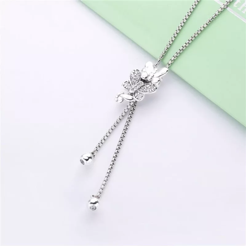 (afbeelding voor) Pandora Dazzling Dancing Butterflies Ketting - 397911CZ - Bekijken 2
