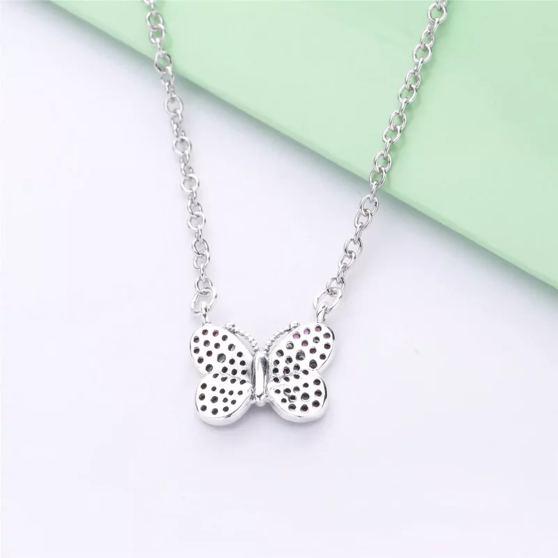 (afbeelding voor) Pandora Dazzling Pink Butterfly Ketting - 397931Nccmx-50 - Bekijken 3