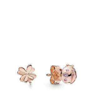 (afbeelding voor) Pandora Four-Leaf Clover & Ladybird Oorbellen - 287960Npo