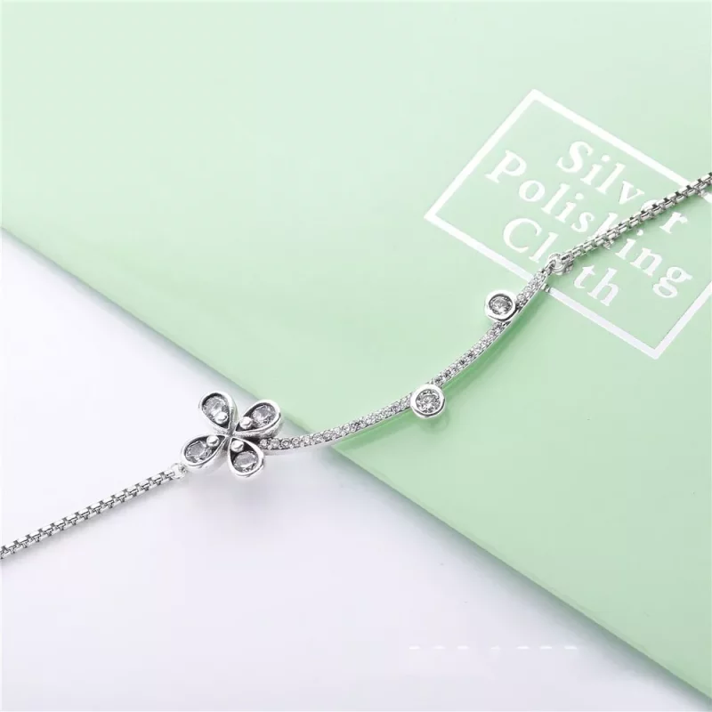 (afbeelding voor) Pandora Four-Petal Flower Ketting - 397956CZ - Bekijken 2
