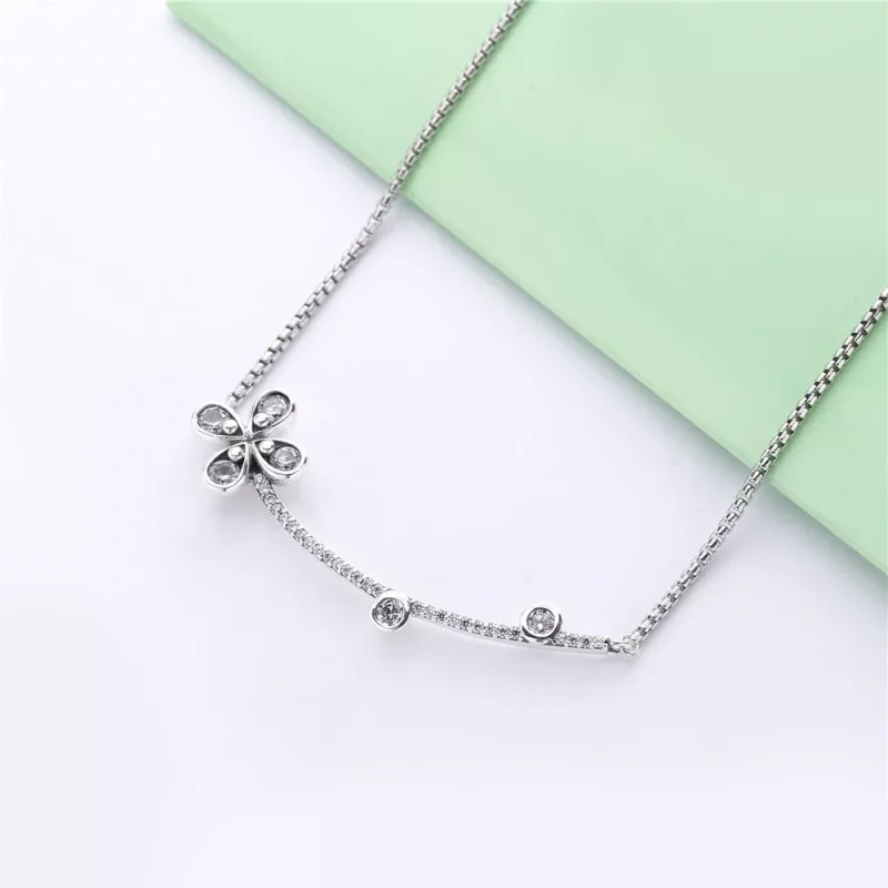 (afbeelding voor) Pandora Four-Petal Flower Ketting - 397956CZ - Bekijken 3