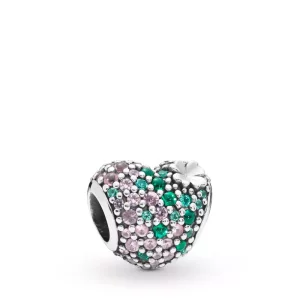 (afbeelding voor) Pandora Gleaming Clover Heart Bedel - 797869Nrgmx