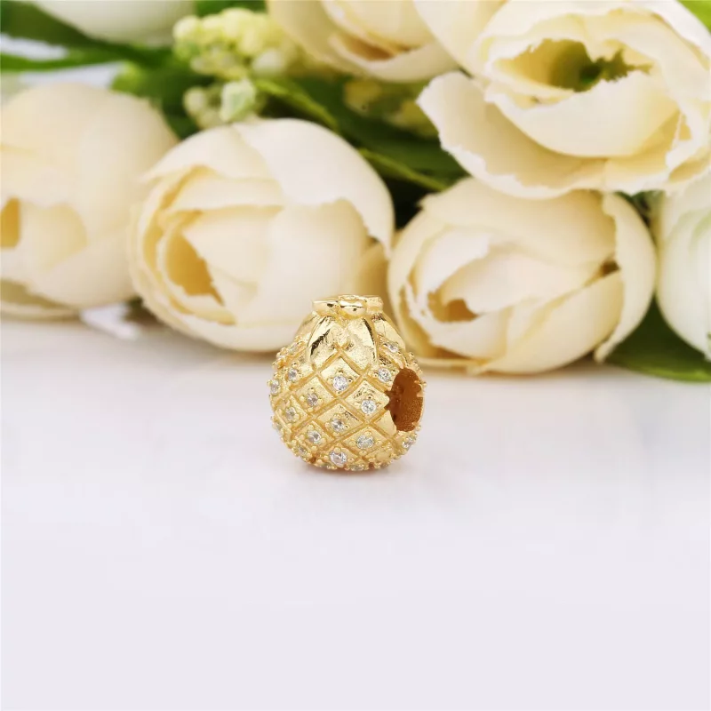 (afbeelding voor) Pandora Golden Pineapple Bedel - 767904CCZ - Bekijken 3