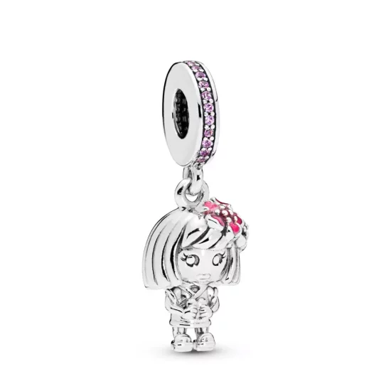 (afbeelding voor) Pandora Hangende Bedel, Chinees Bloemenmeisje - 798114Ssp