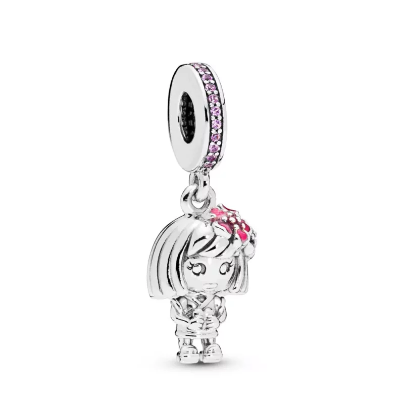(afbeelding voor) Pandora Hangende Bedel, Chinees Bloemenmeisje - 798114Ssp