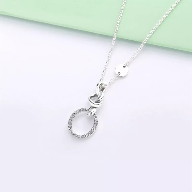 (afbeelding voor) Pandora Knotted Heart Ketting - 398078CZ - Bekijken 2