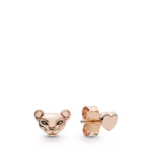 (afbeelding voor) Pandora Lion Princess & Heart Oorbellen - 288022En16