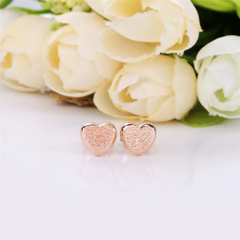 (afbeelding voor) Pandora Matte Brilliance Hearts Oorbellen - 287928 - Bekijken 2
