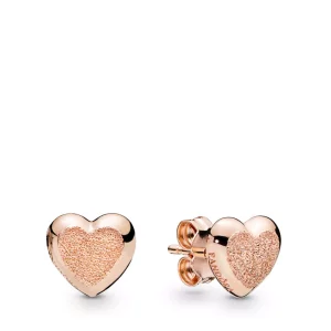 (afbeelding voor) Pandora Matte Brilliance Hearts Oorbellen - 287928
