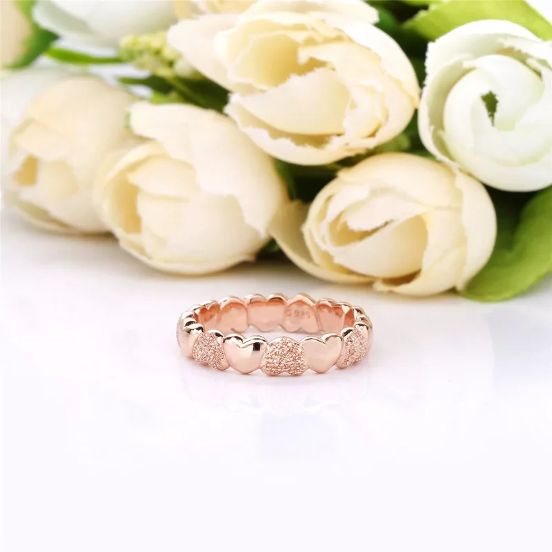 (afbeelding voor) Pandora Matte Brilliance Hearts Ring - 187950 - Bekijken 4