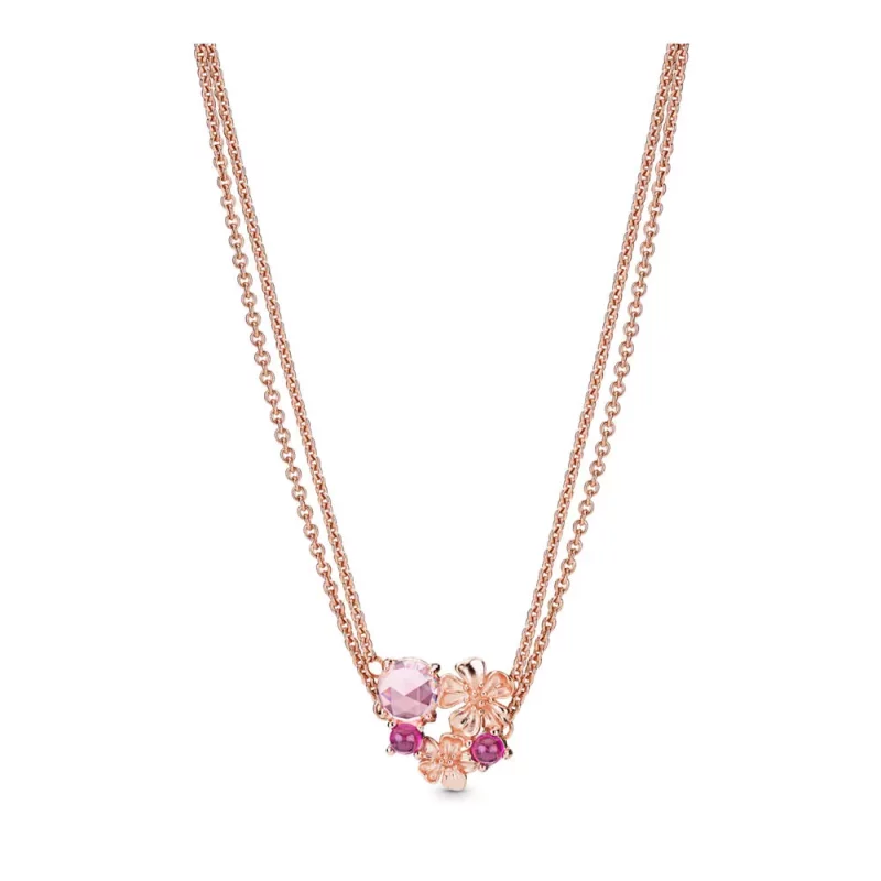 (afbeelding voor) Pandora Perzik Bloesem Bloem Ketting - 388101Ncc