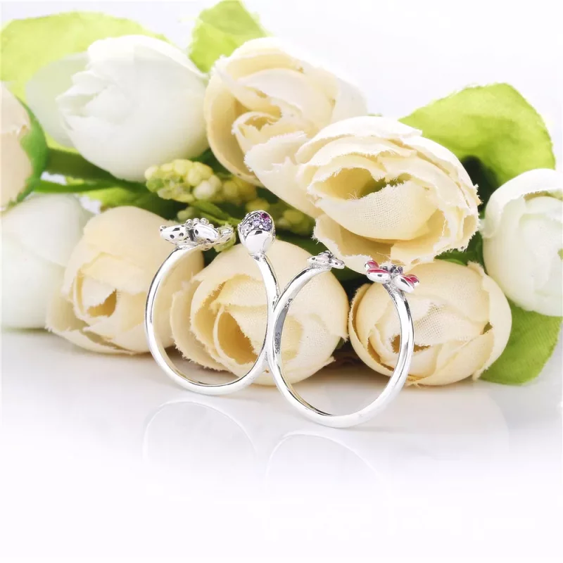 (afbeelding voor) Pandora Perzik Bloesem Bloemen Ring - 198091Nccmx - Bekijken 4