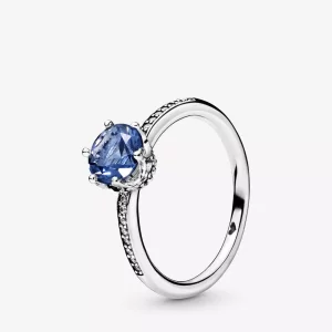 (afbeelding voor) Pandora Blauwe Sprankelende Kroon Ring 198289Nswb