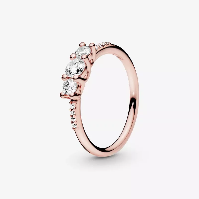 (afbeelding voor) Pandora Clear Three-Stone Ring 186242CZ