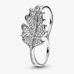 (afbeelding voor) Pandora Eiken Blad Dubbele Ring 198347CZ