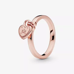 (afbeelding voor) Pandora Heart-Shaped Padlock Ring 186571