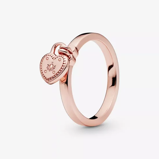 (afbeelding voor) Pandora Heart-Shaped Padlock Ring 186571