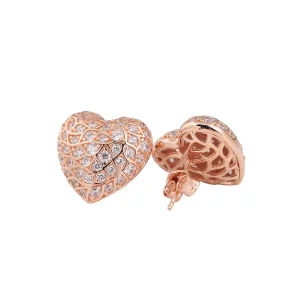 (afbeelding voor) Pandora Rose Sprankelende Patroon Hart Enkele Oorknopje 298568C01M