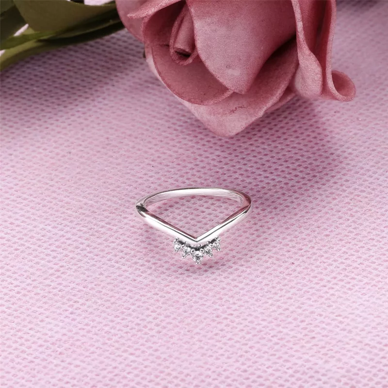 (afbeelding voor) Pandora Tiara Wishbone Ring 198282CZ - Bekijken 2