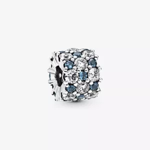 (afbeelding voor) Pandora Blauwe & Transparante Sprankeling Bedel 798487C02