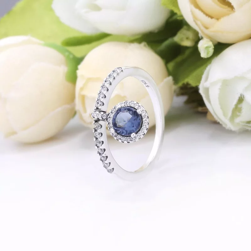 (afbeelding voor) Pandora Blue Bungelende Ronde Sparkle Ring 198491C01B - Bekijken 2