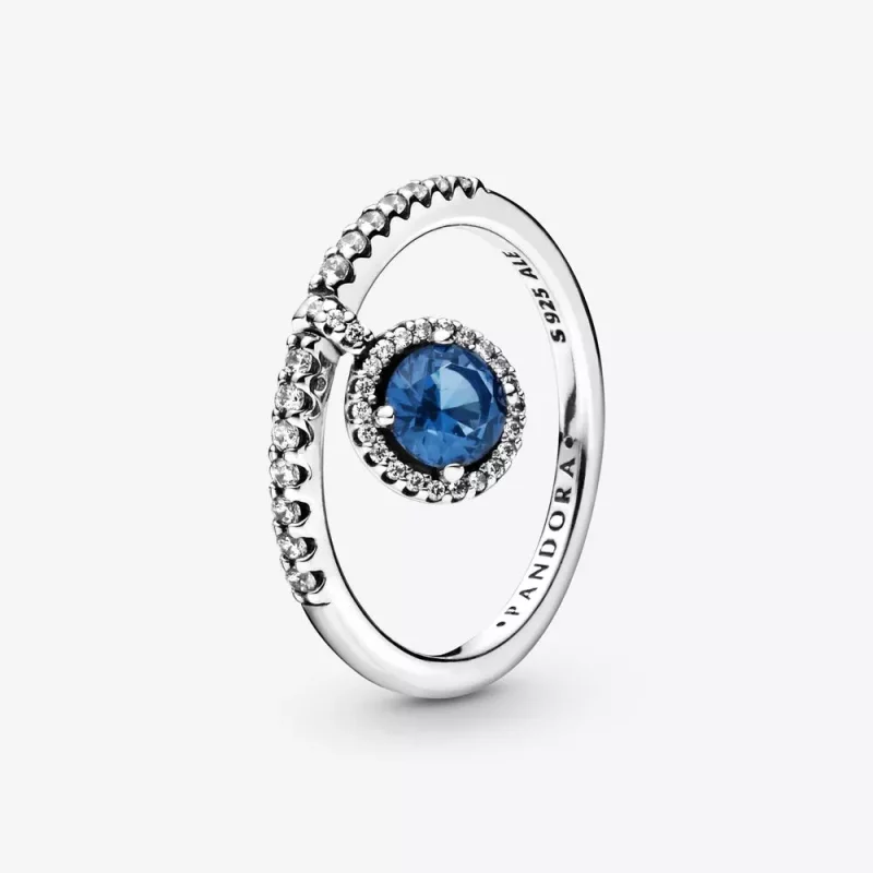 (afbeelding voor) Pandora Blue Bungelende Ronde Sparkle Ring 198491C01B