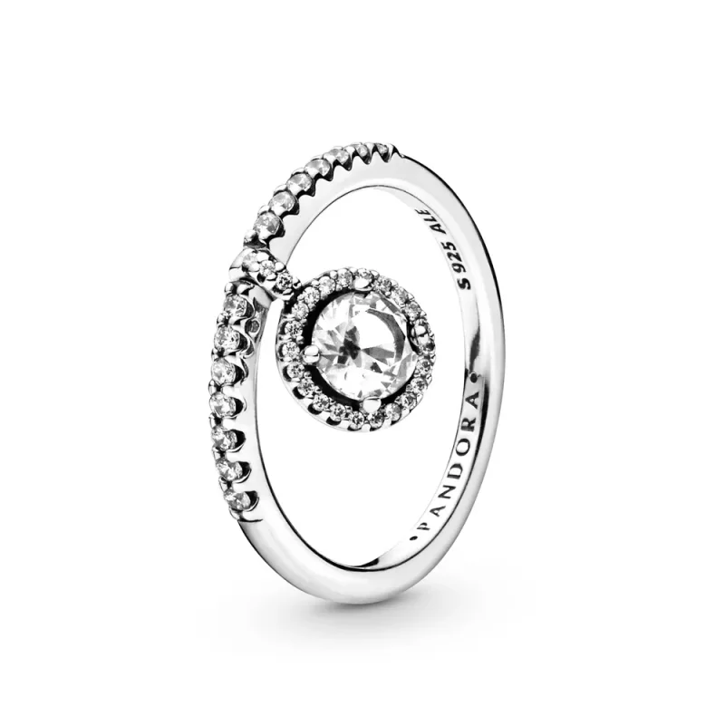(afbeelding voor) Pandora Bungelend Rond Sparkle Ring 198491C01