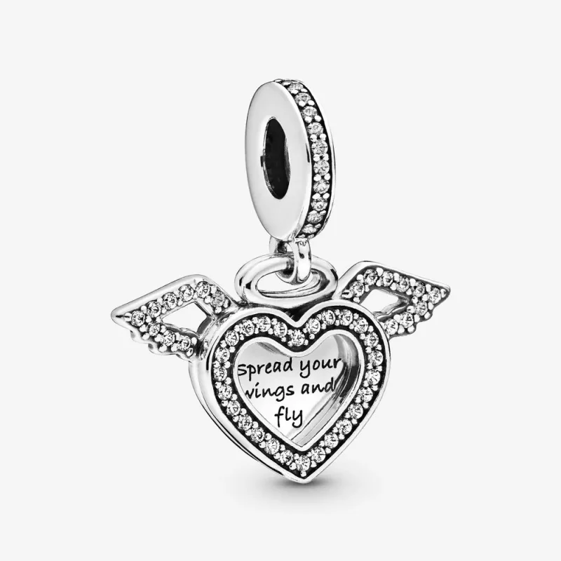 (afbeelding voor) Pandora Hart & Engelenvleugels Hangende Bedel 798485C01